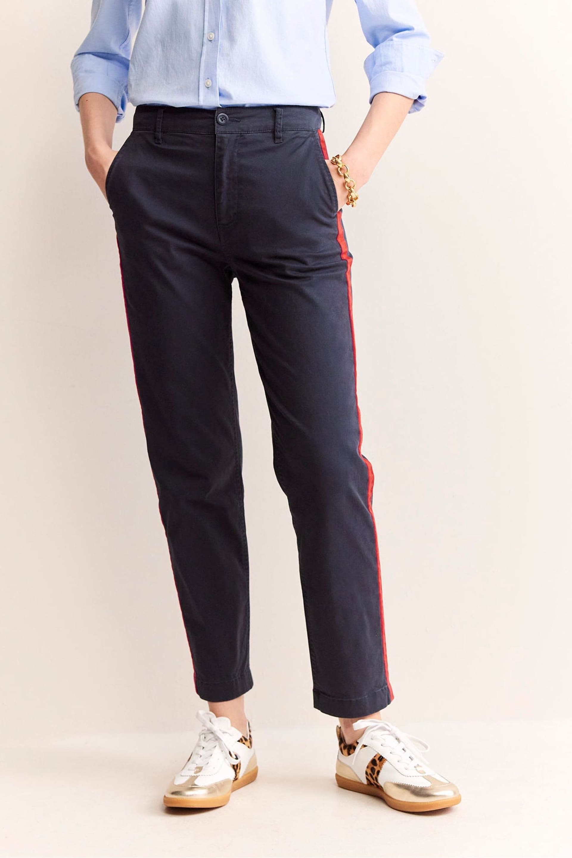 Boden Blue Petite Barnsbury Chinos Trousers - Image 3 of 5