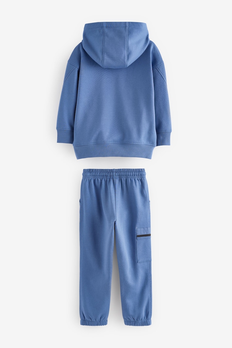 Blue Utility style Hoodie & Joggers Set (3-16yrs) - Image 2 of 4