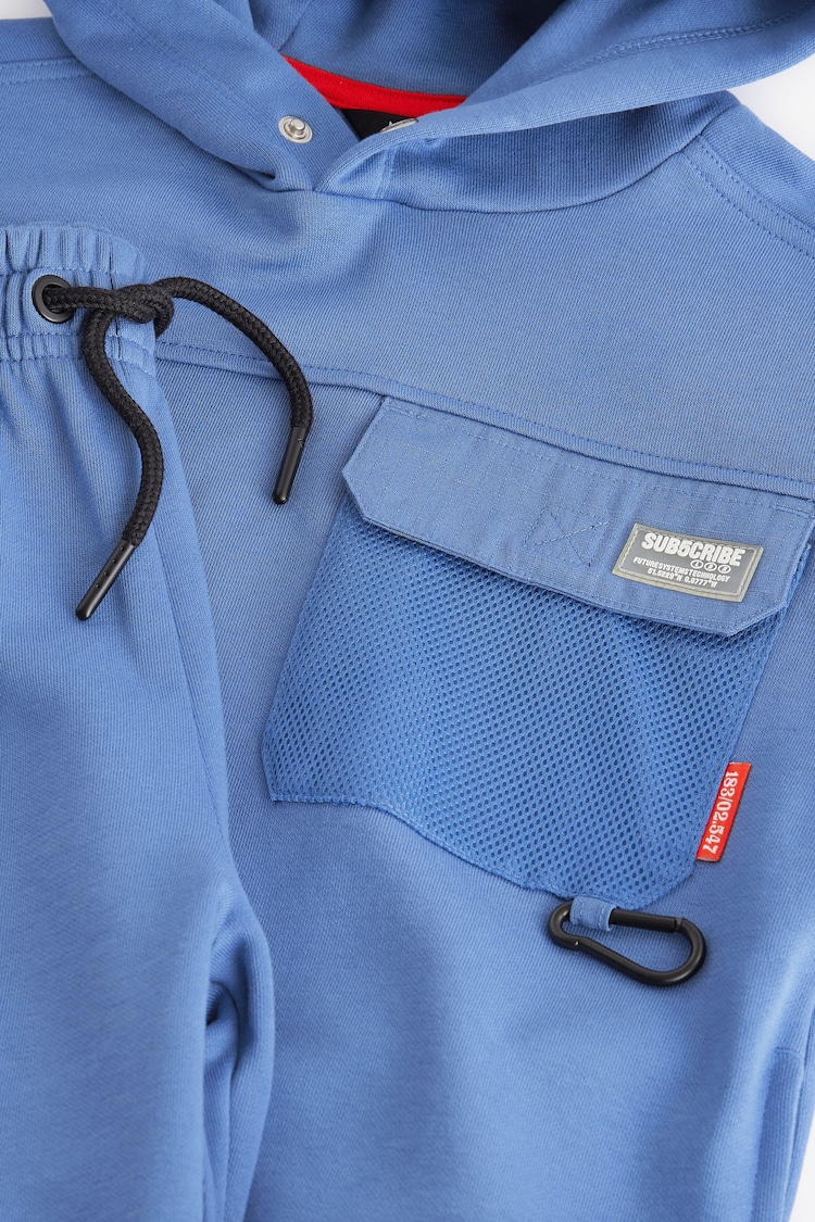 Blue Utility style Hoodie & Joggers Set (3-16yrs) - Image 4 of 4