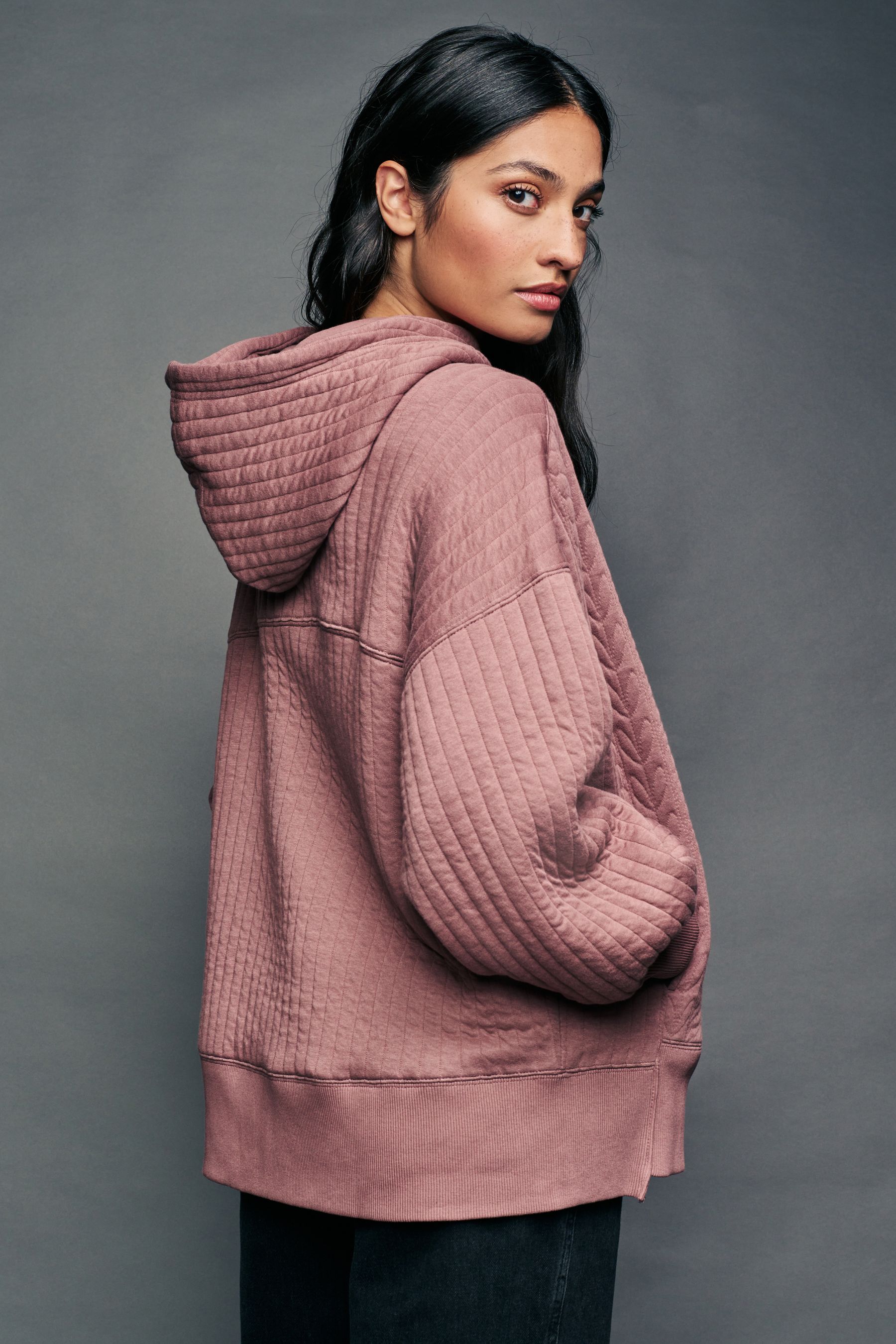 Next pink hoodie best sale