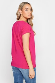 Long Tall Sally Pink LTS Tall Khaki Green Cotton Henley T-Shirt - Image 3 of 5