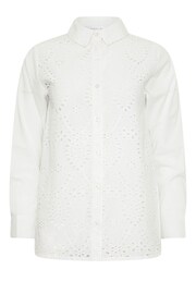 PixieGirl Petite White Brodeire Anglaise Shirt - Image 5 of 5