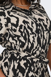 ONLY Curve Cream Abstract Print Midi Shirt Dress - Image 6 of 8