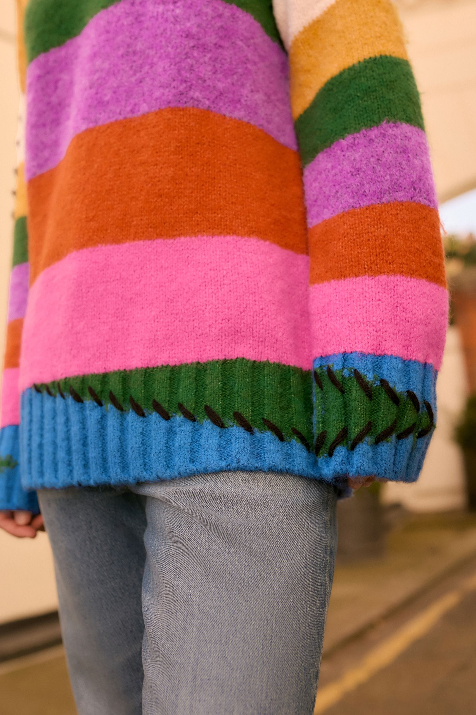 Rainbow glitter jumper online