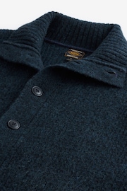 Navy Blue Premium Soft Touch Knit Shacket with Wool - Image 11 of 11