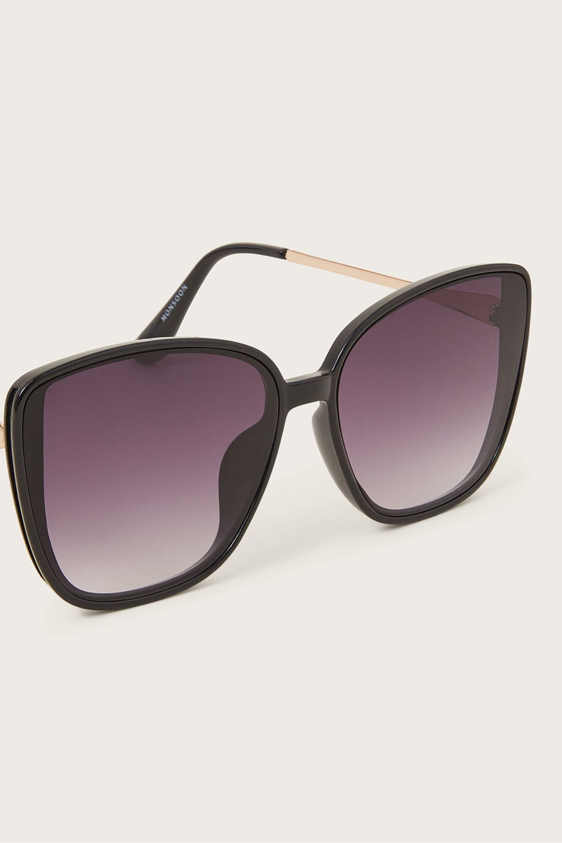 Monsoon Black Oversized Frame Sunglasses - Image 2 of 2
