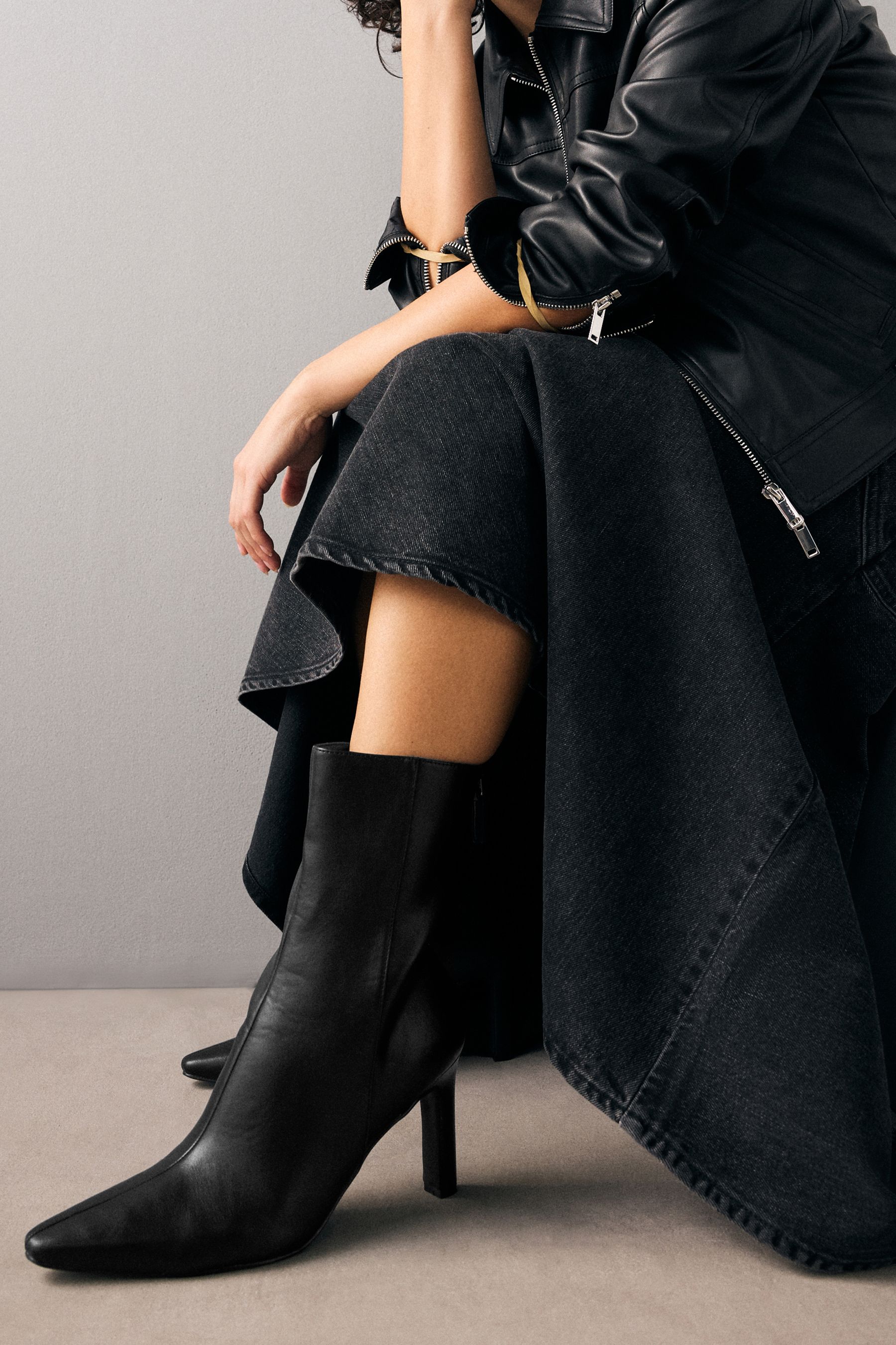 Womens black shiny ankle boots best sale