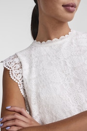 PIECES White Lace Detail Top - Image 2 of 2