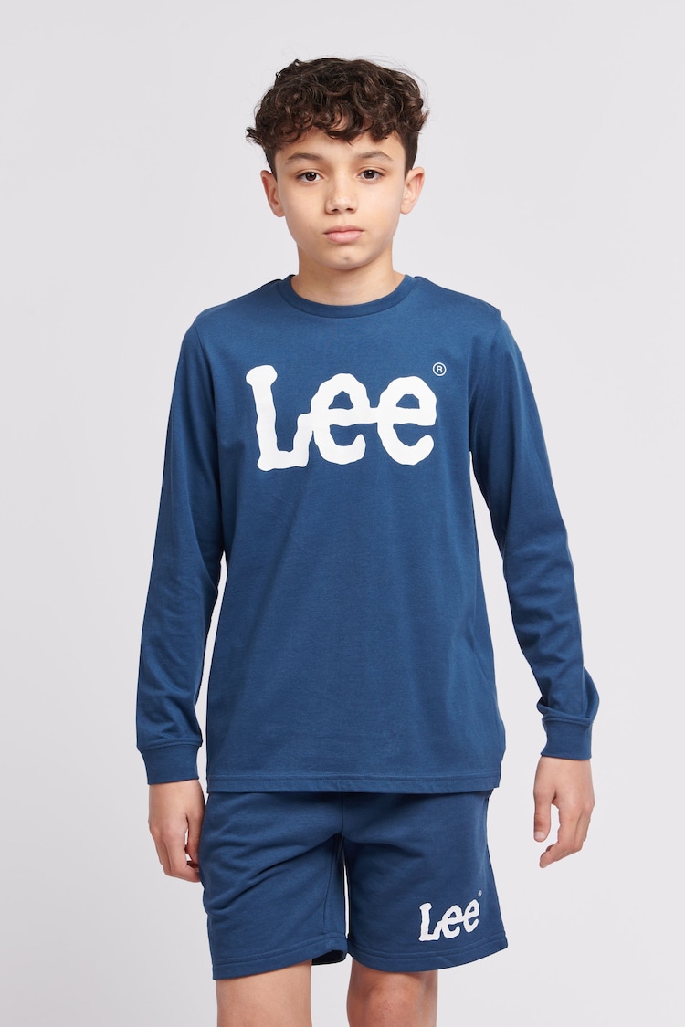 Lee Boys 100% Cotton Wobbly Graphic Long Sleeve T-Shirt - Image 1 of 5