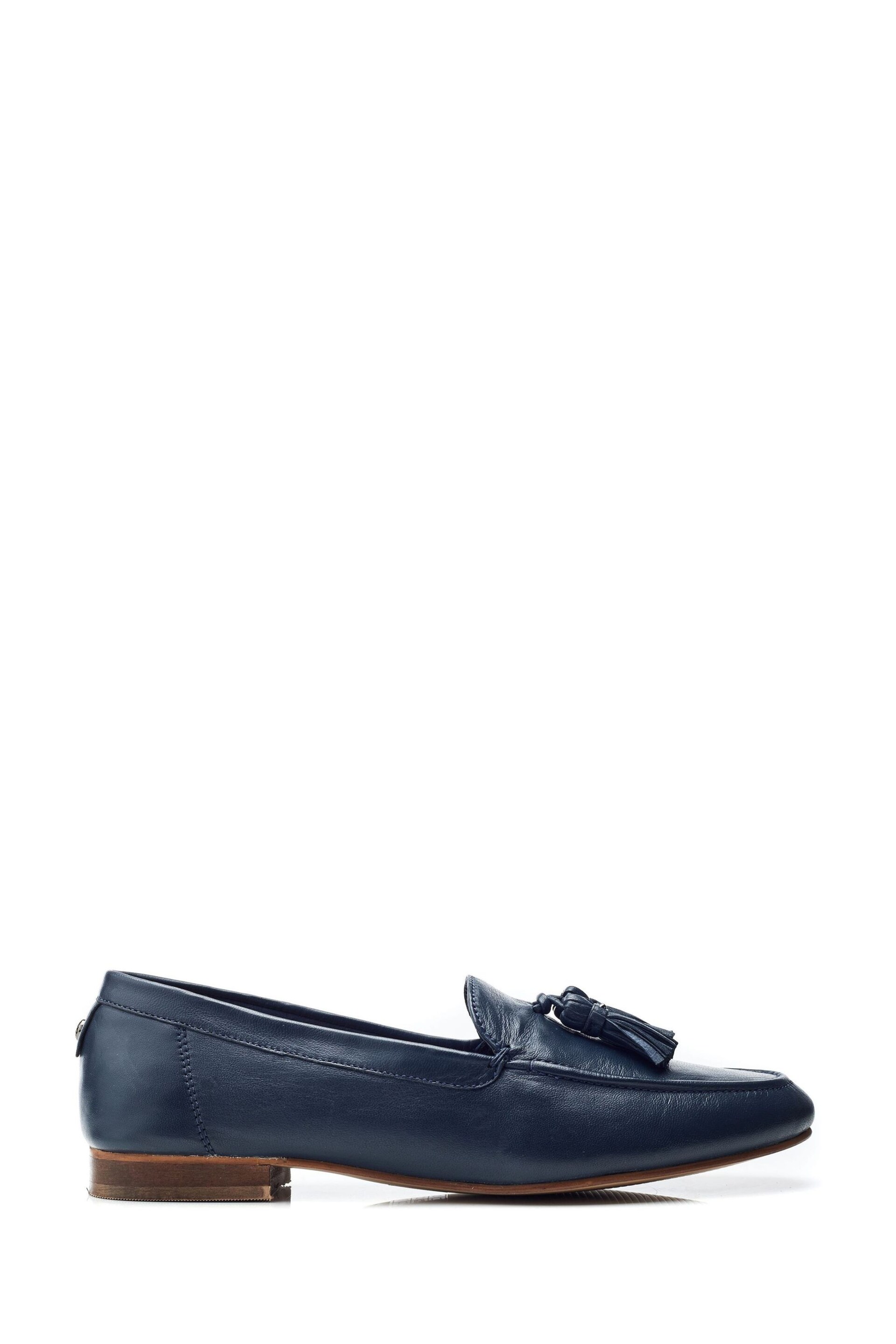 Moda in Pelle Blue Ellmia Clean Loafers With Tassle - Image 1 of 4