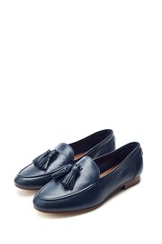 Moda in Pelle Blue Ellmia Clean Loafers With Tassle - Image 2 of 4