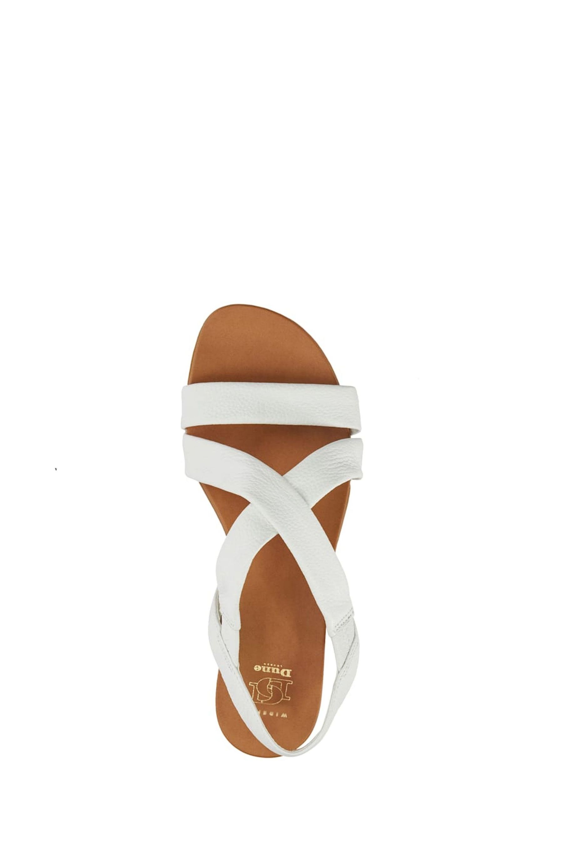 Buy Dune London White Wide Fit Landies Cross Strap Comfort Flat Sandals from the Next UK online shop