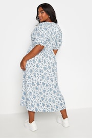 Yours Curve White LIMITED COLLECTION Vintage Floral Textured Midaxi Dress - Image 3 of 5