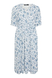 Yours Curve White LIMITED COLLECTION Vintage Floral Textured Midaxi Dress - Image 5 of 5