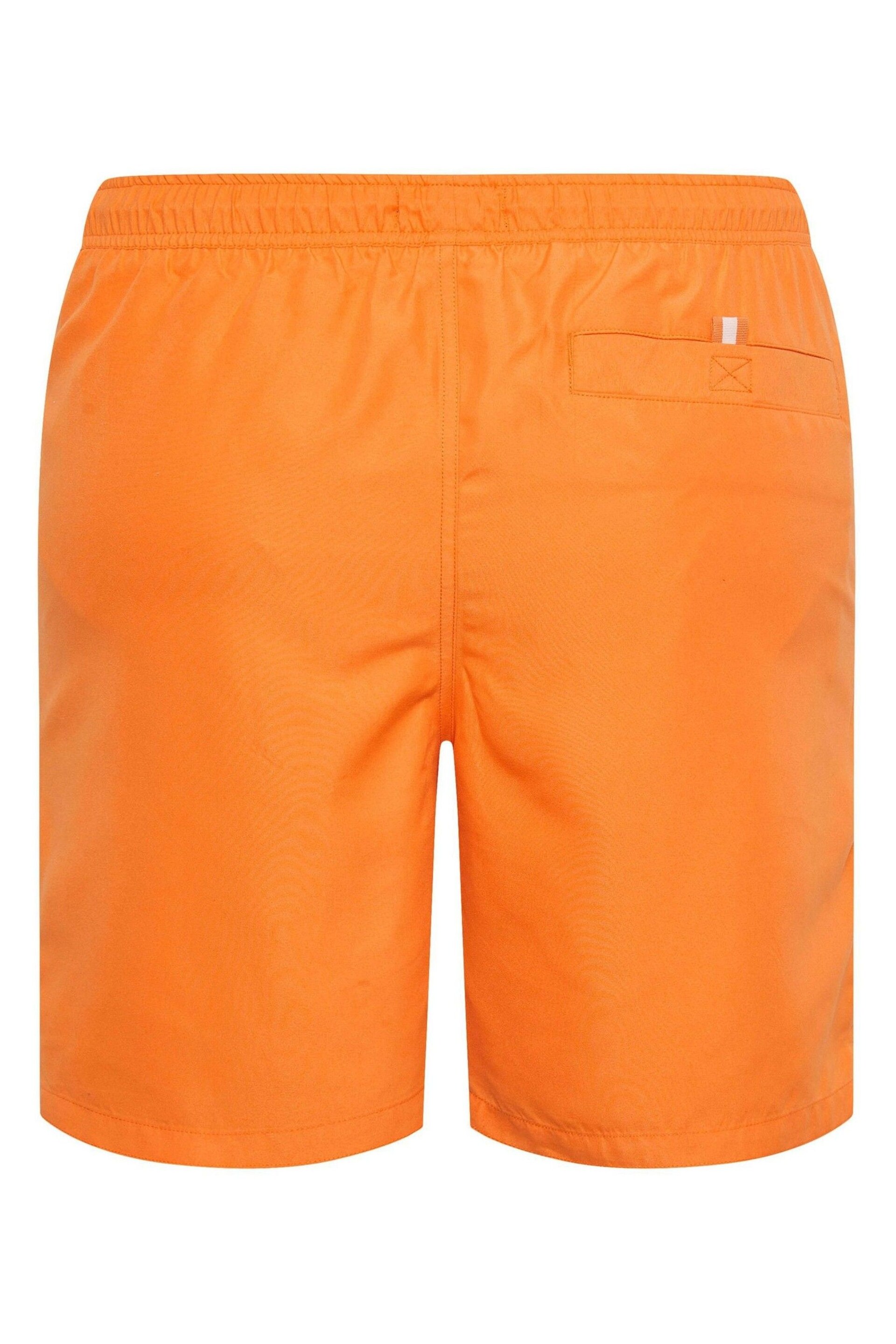 BadRhino Big & Tall Orange Plain Swim Shorts - Image 5 of 5