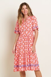 Brakeburn Pink Moroccan Tile Midi Dress - Image 1 of 4