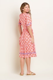 Brakeburn Pink Moroccan Tile Midi Dress - Image 2 of 4