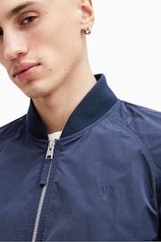 AllSaints Blue Waylan Bomber Jacket - Image 3 of 6