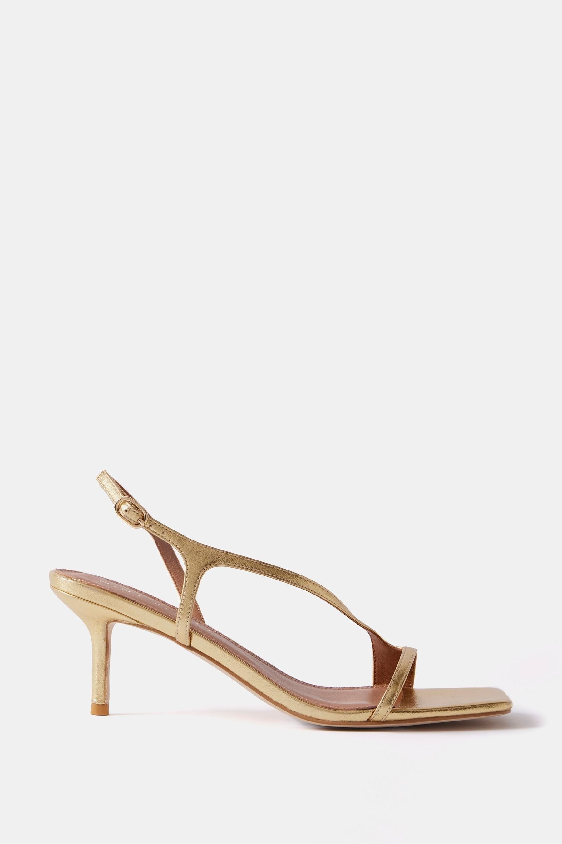 Buy Mint Velvet Gold Minimalist Kitten Heels from the Next UK online shop