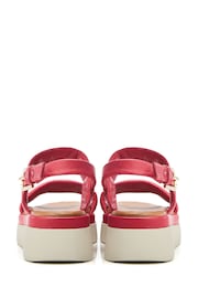 Moda in Pelle Tone Nelly Two Part Flexi Ring Hardware Wedge Sandals - Image 3 of 4