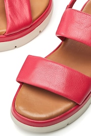 Moda in Pelle Tone Nelly Two Part Flexi Ring Hardware Wedge Sandals - Image 4 of 4