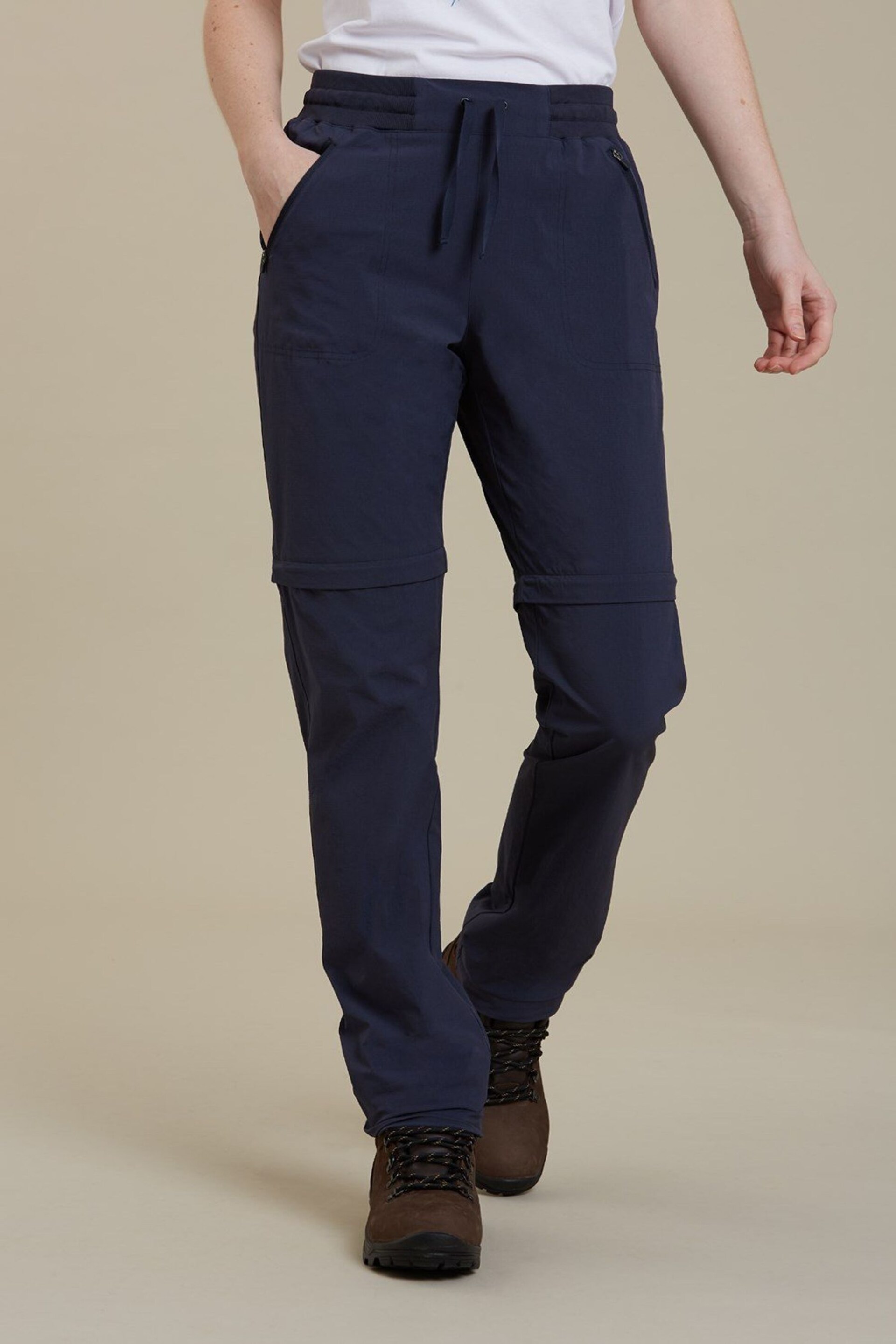 Mountain Warehouse Blue Explorer Womens Zip-Off Convertible Walking Trousers - Image 1 of 4