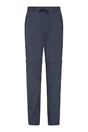 Mountain Warehouse Blue Explorer Womens Zip-Off Convertible Walking Trousers - Image 2 of 4