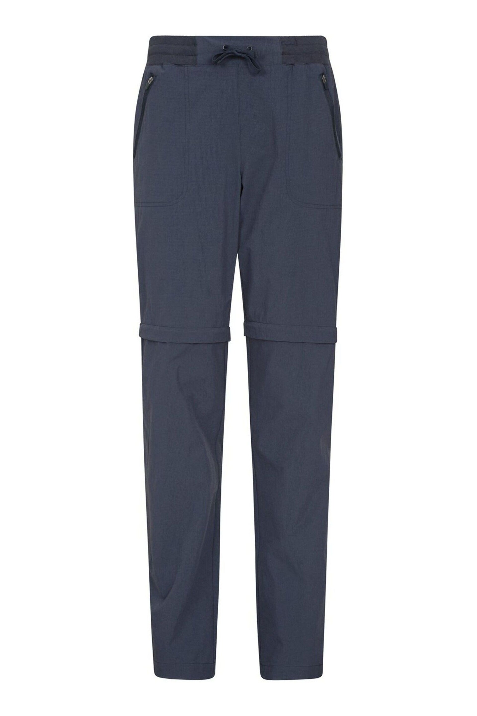 Mountain Warehouse Blue Explorer Womens Zip-Off Convertible Walking Trousers - Image 2 of 4