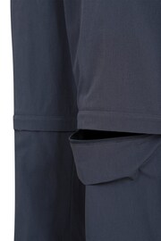 Mountain Warehouse Blue Explorer Womens Zip-Off Convertible Walking Trousers - Image 4 of 4