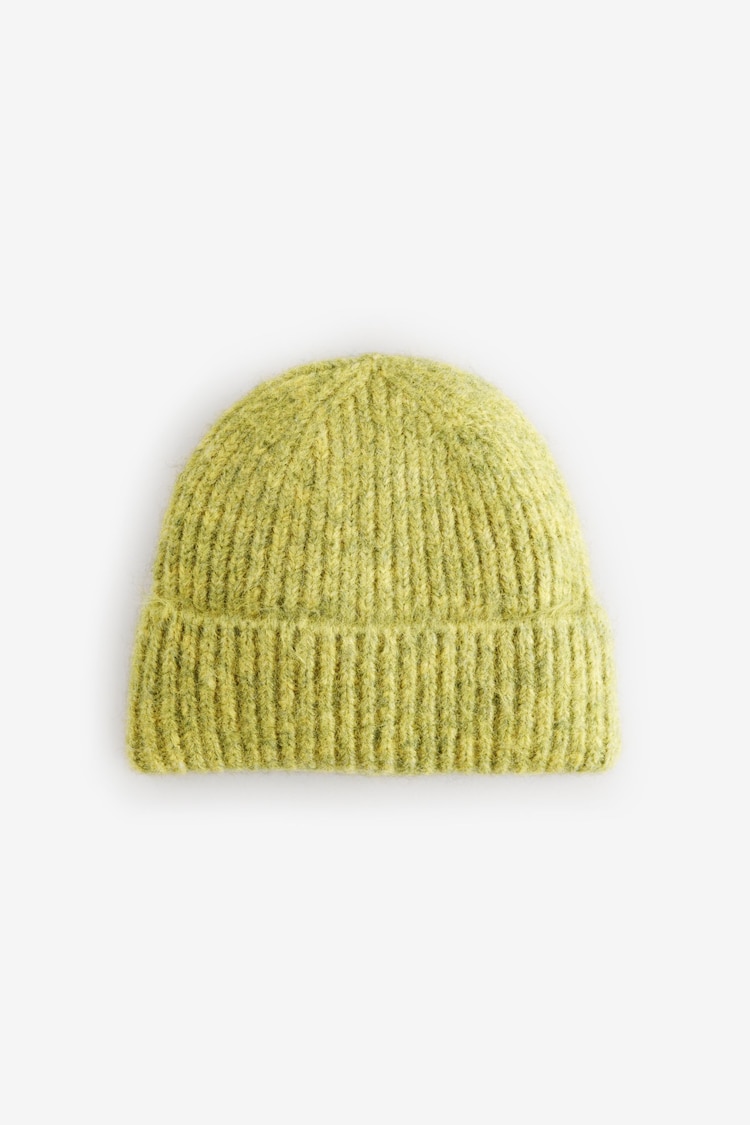 Citrus Green Knitted Beanie Hat - Image 1 of 4