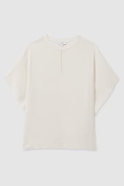 Reiss Ivory Tania Draped Sleeve Top - Image 2 of 6