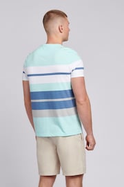 U.S. Polo Assn. Mens Blue Classic Fit Colourblock T-Shirt - Image 2 of 4