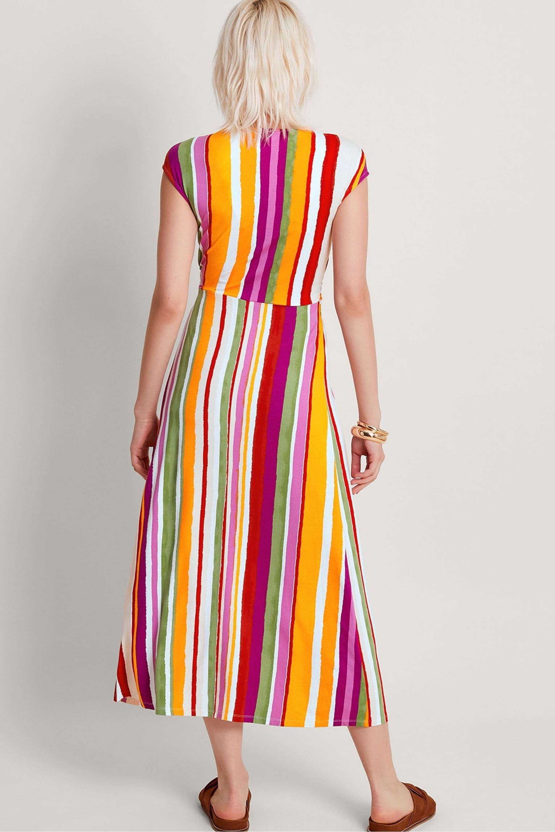 Monsoon striped maxi dress deals