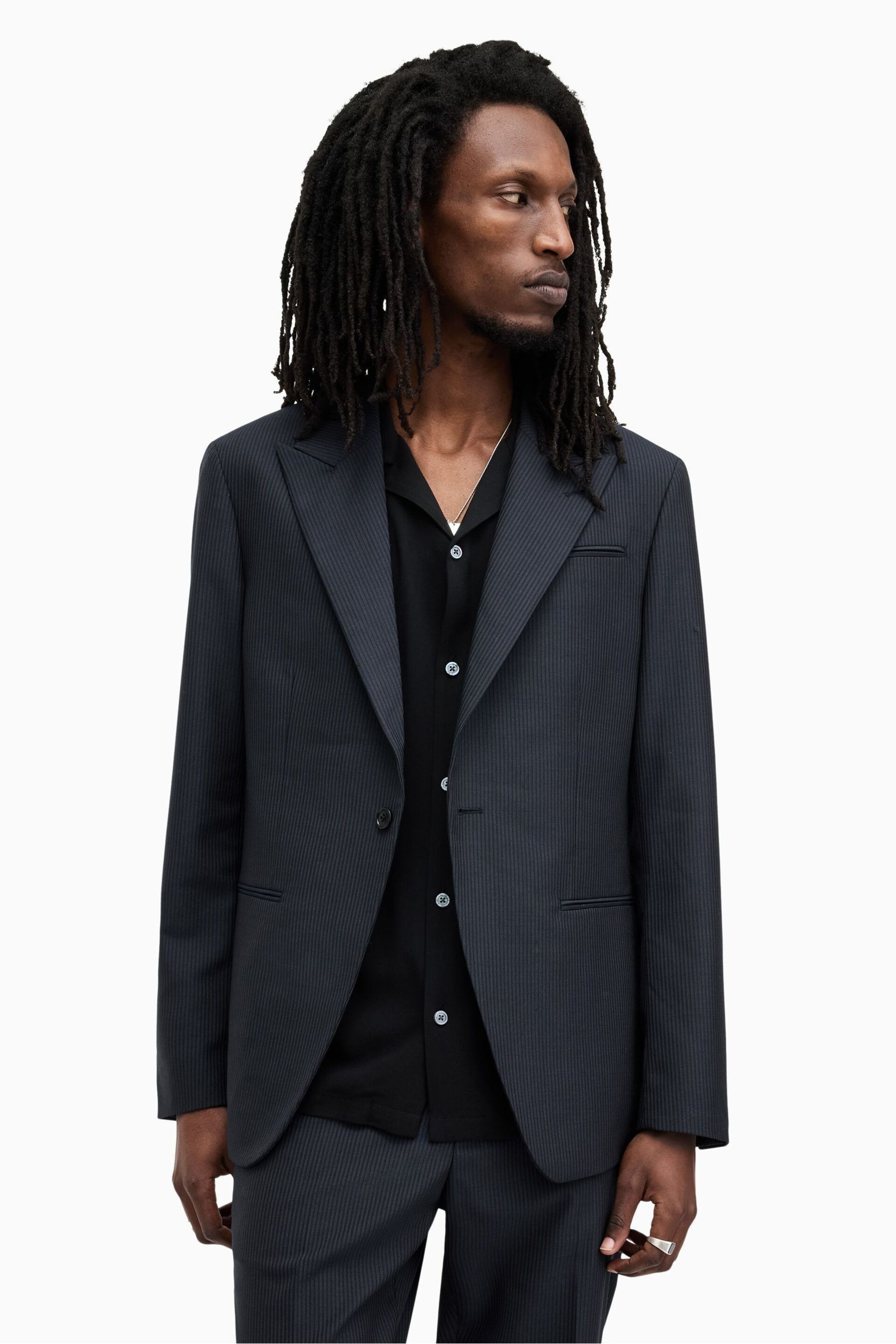 AllSaints Blue Howling Blazer - Image 1 of 9