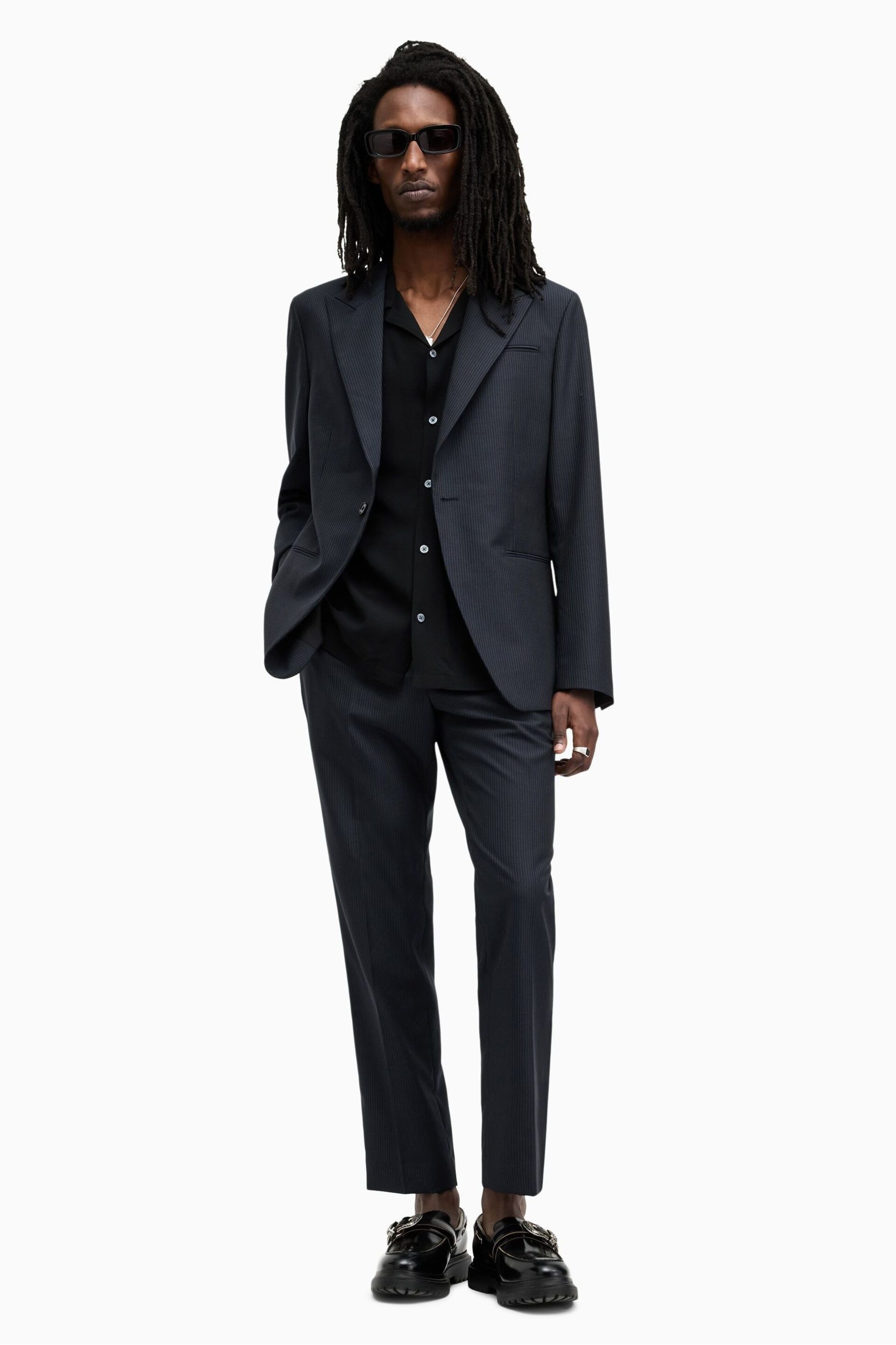 AllSaints Blue Howling Blazer - Image 3 of 9