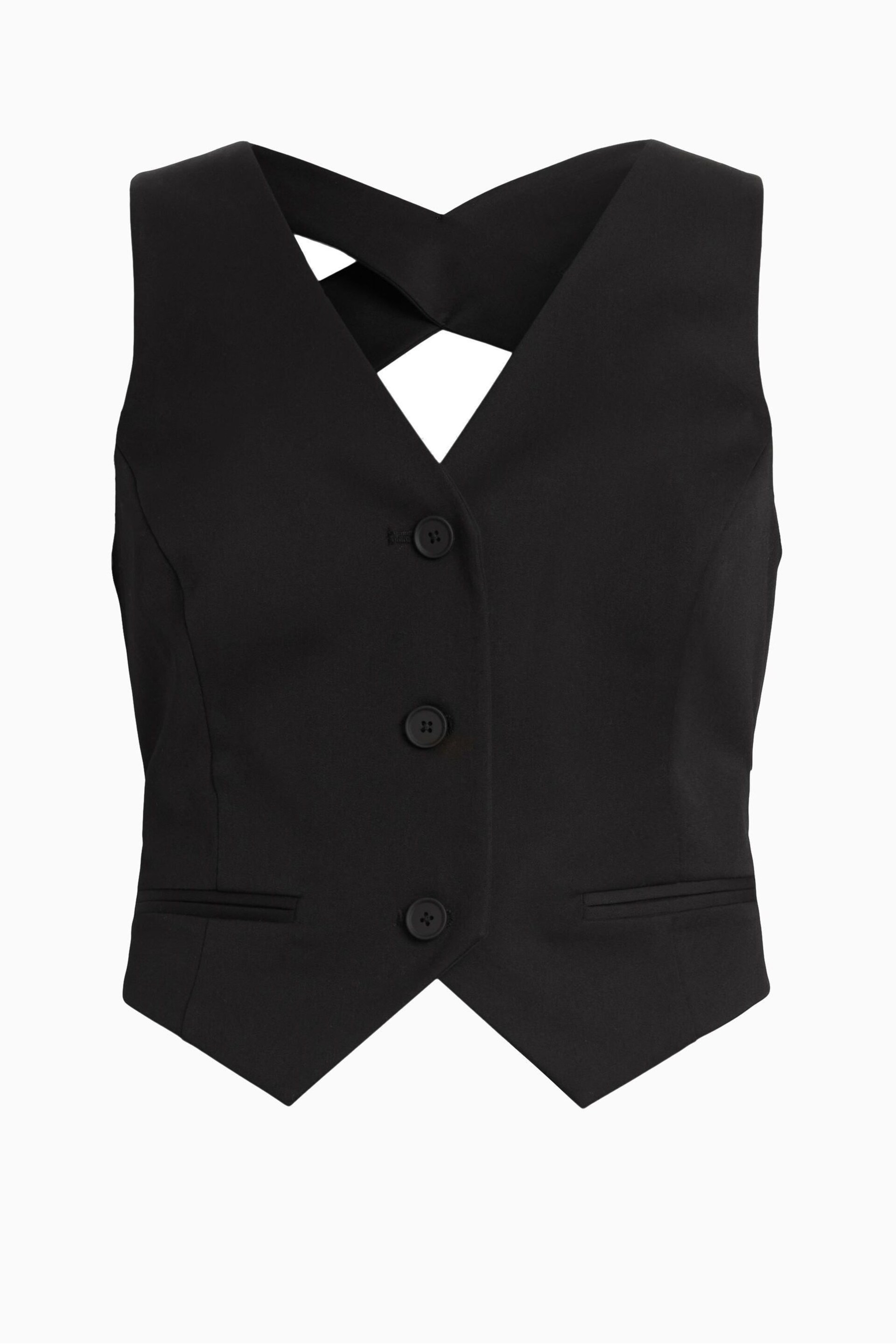 AllSaints Black Nellie Waistcoat - Image 6 of 6