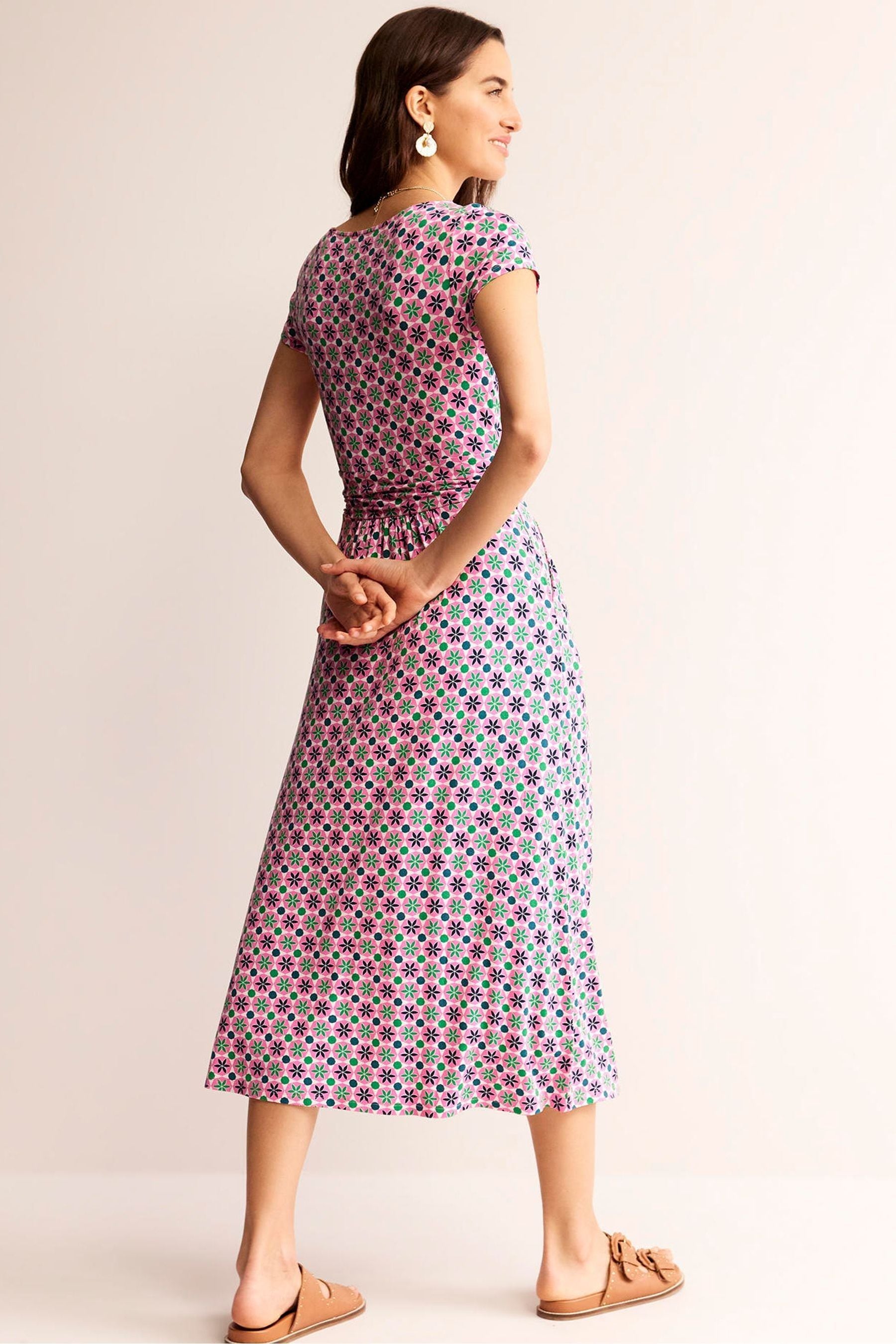 Boden rosa jersey midi dress cheap