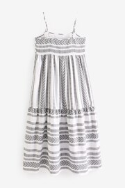 JDY White Graphic Print Tiered Summer Maxi Dress - Image 2 of 3