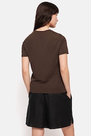 Jigsaw Brown Supima 100% Cotton Crew Neck T-Shirt - Image 5 of 6