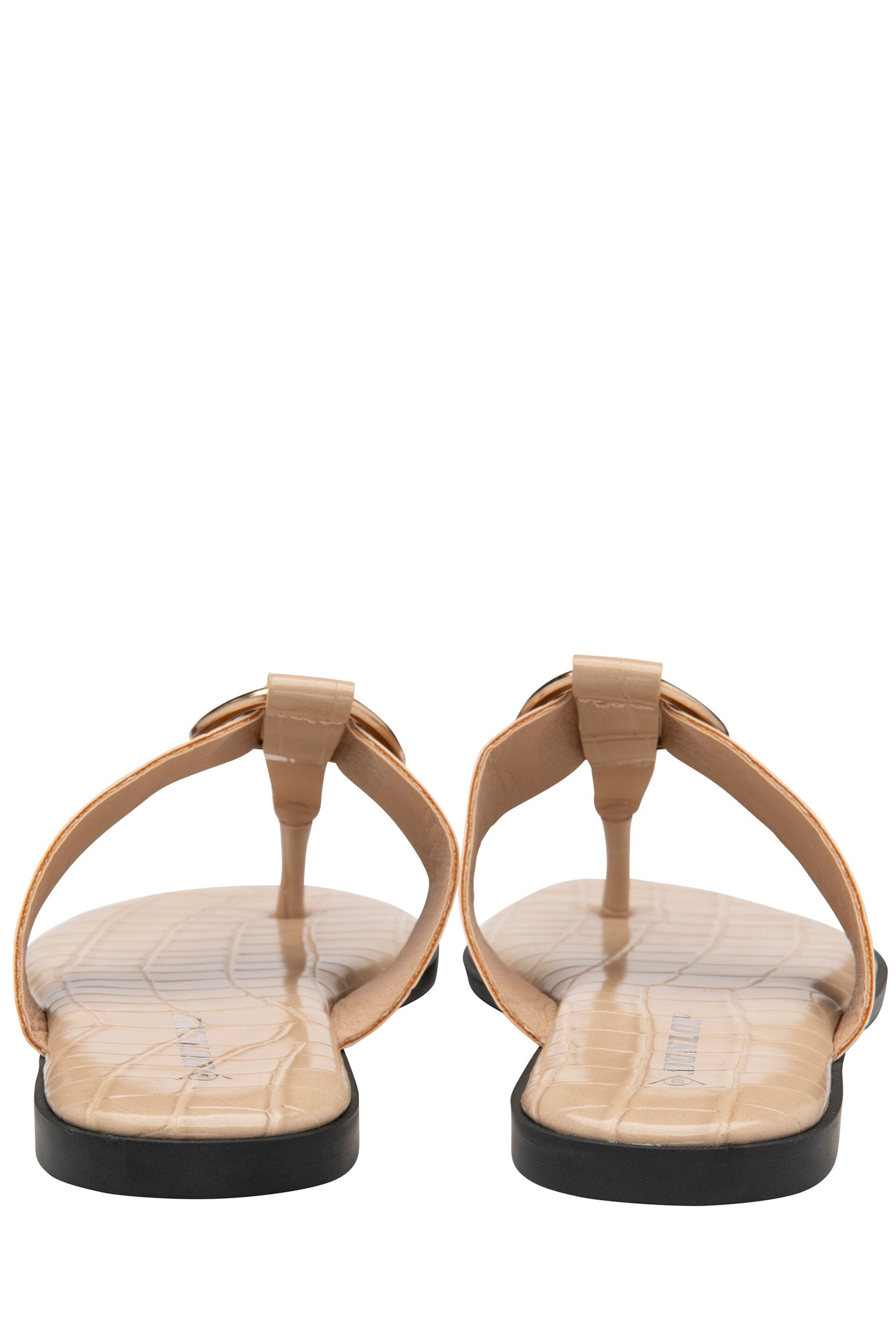 Dunlop Cream Flat Toe Post Sandals - Image 3 of 4