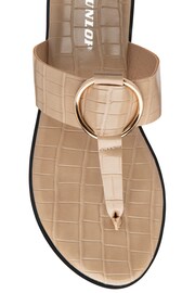 Dunlop Cream Flat Toe Post Sandals - Image 4 of 4