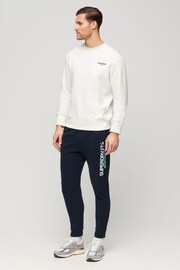 Superdry Blue Sportswear Logo Tapered Joggers - Image 3 of 6