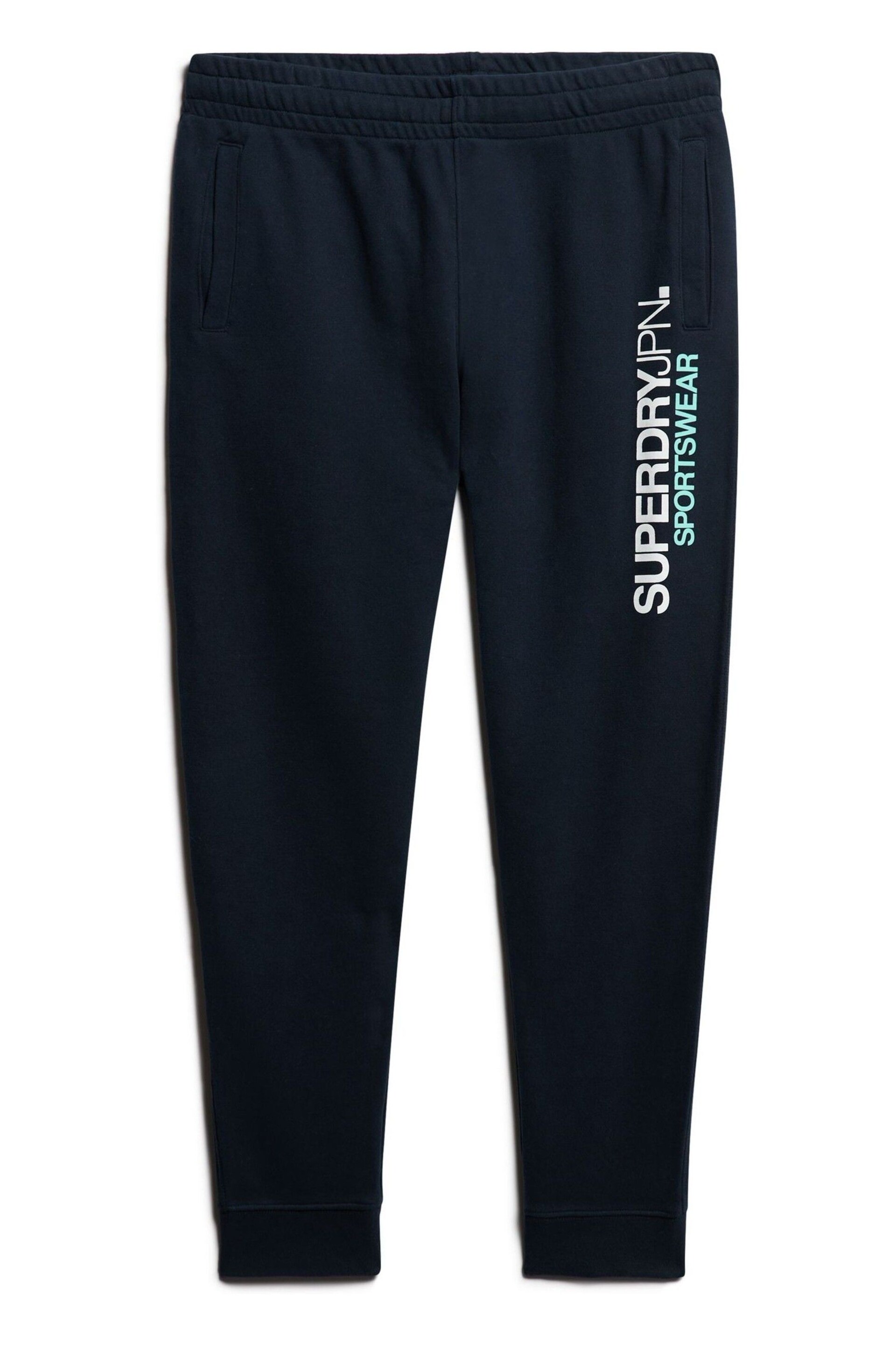Superdry Blue Sportswear Logo Tapered Joggers - Image 5 of 6