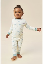 MORI Cream Organic Cotton & Bamboo Long Sleeve Pyjamas - Image 4 of 7