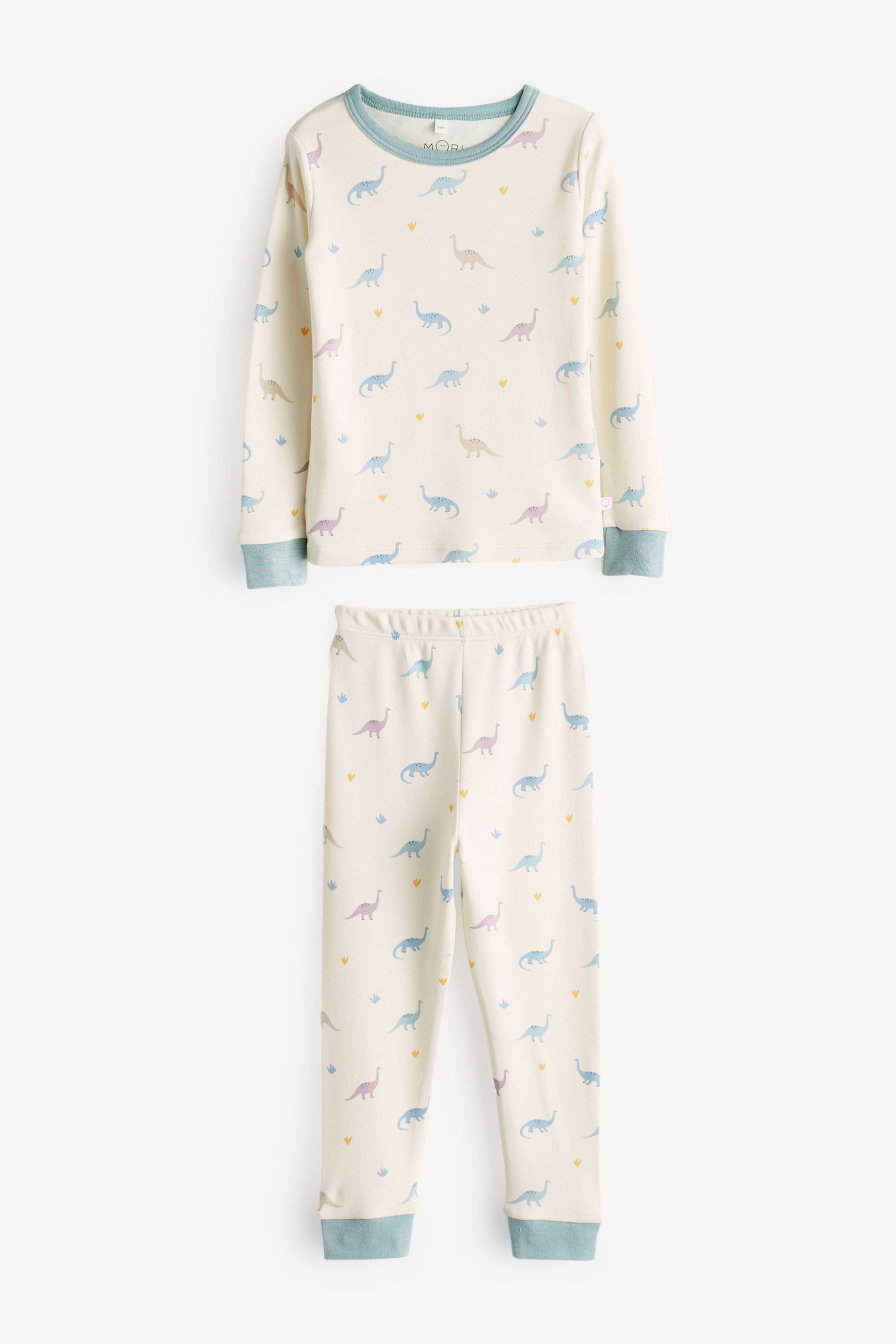 MORI Cream Organic Cotton & Bamboo Long Sleeve Pyjamas - Image 5 of 7