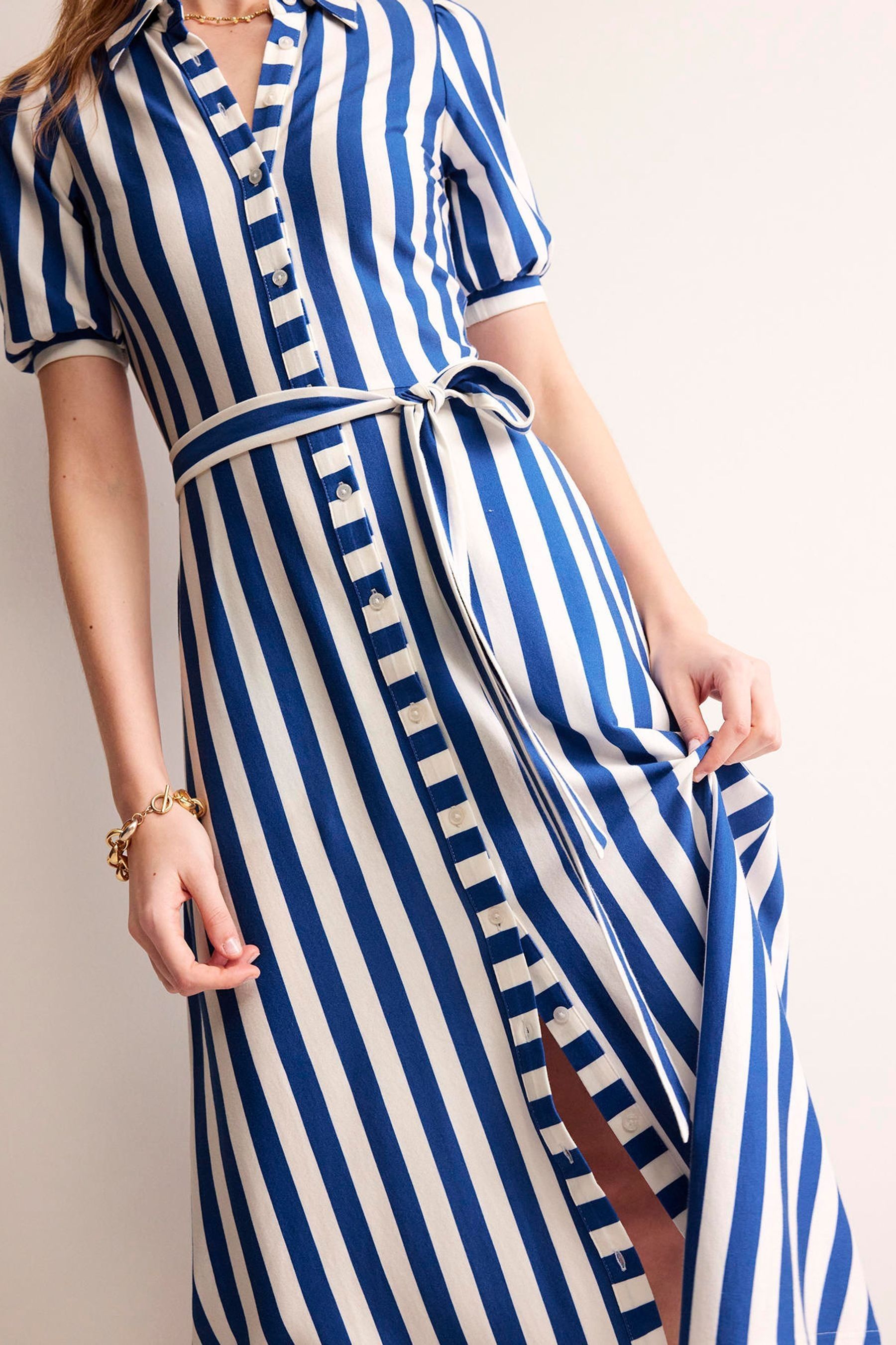 Buy Boden Blue Petite Libby Jersey Midi Shirt Dress from Next Luxembourg