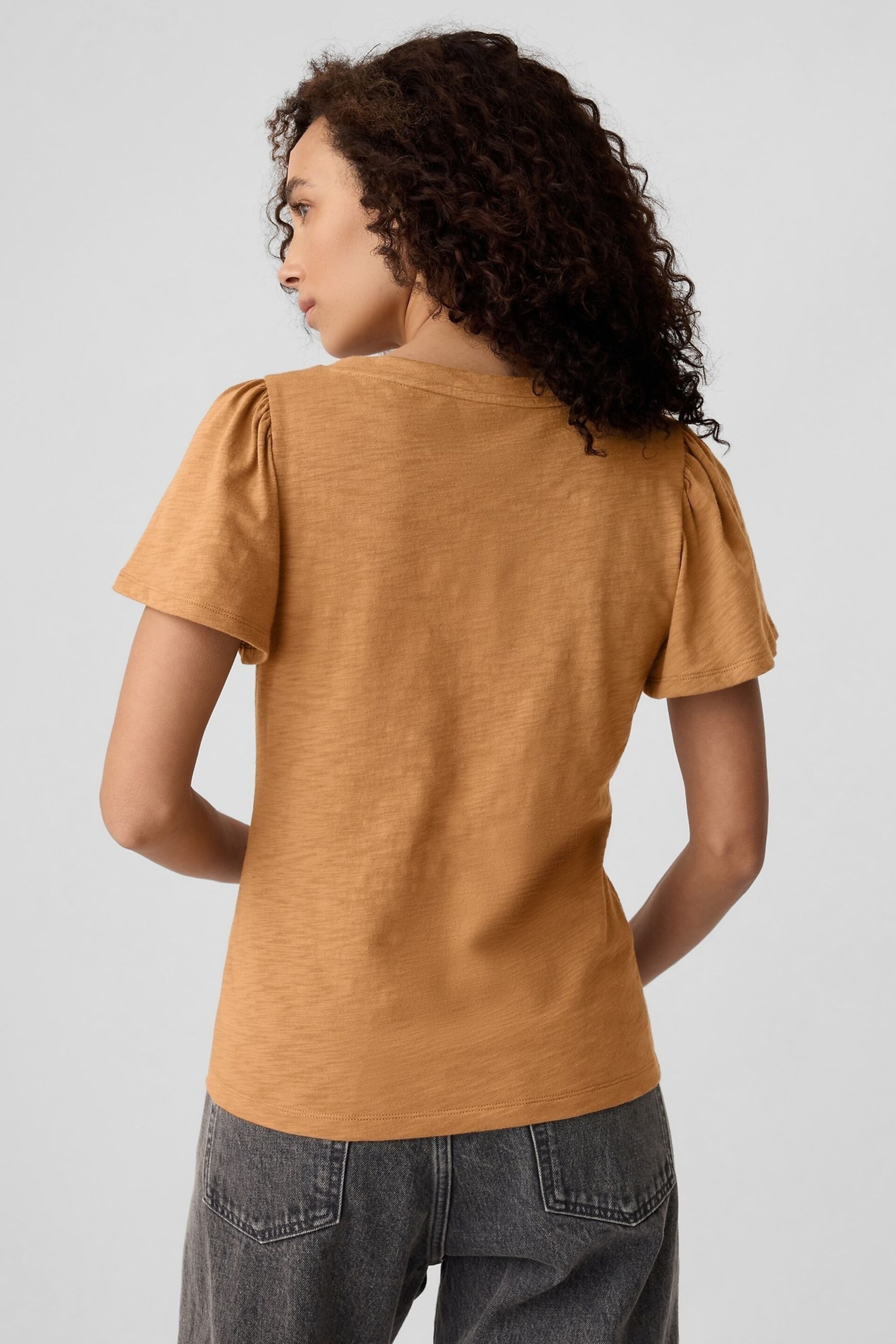Gap Brown ForeverSoft Slub Short Sleeve T-Shirt - Image 2 of 5