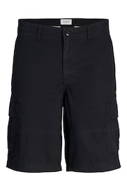 JACK & JONES Black 100% Cotton Cargo Utility Shorts - Image 7 of 8