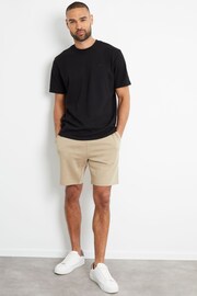 Threadbare Stone Basic Fleece Shorts - Image 3 of 4