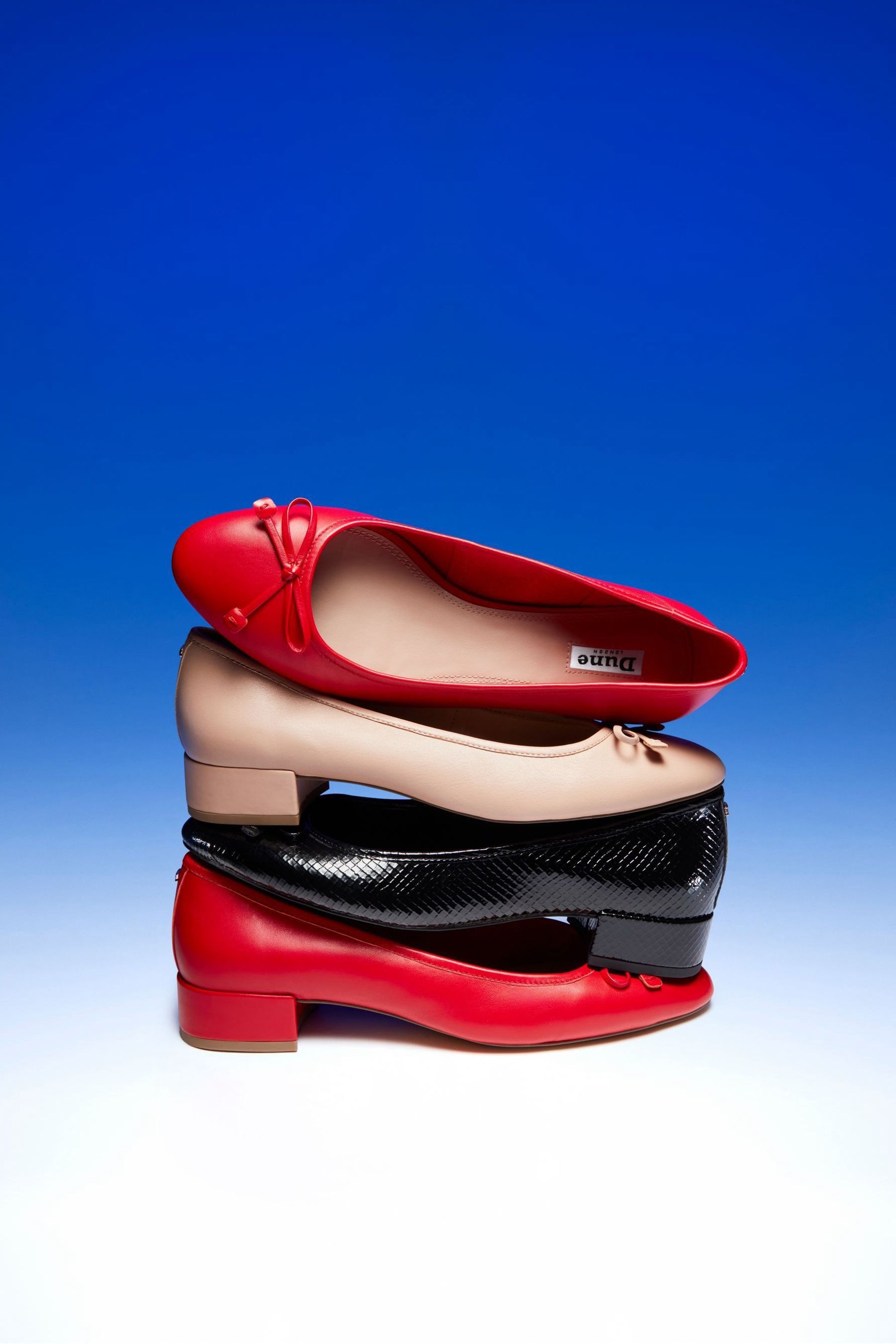 Buy Dune London Red Block Heel Hollies Ballerina Shoes from Next Luxembourg